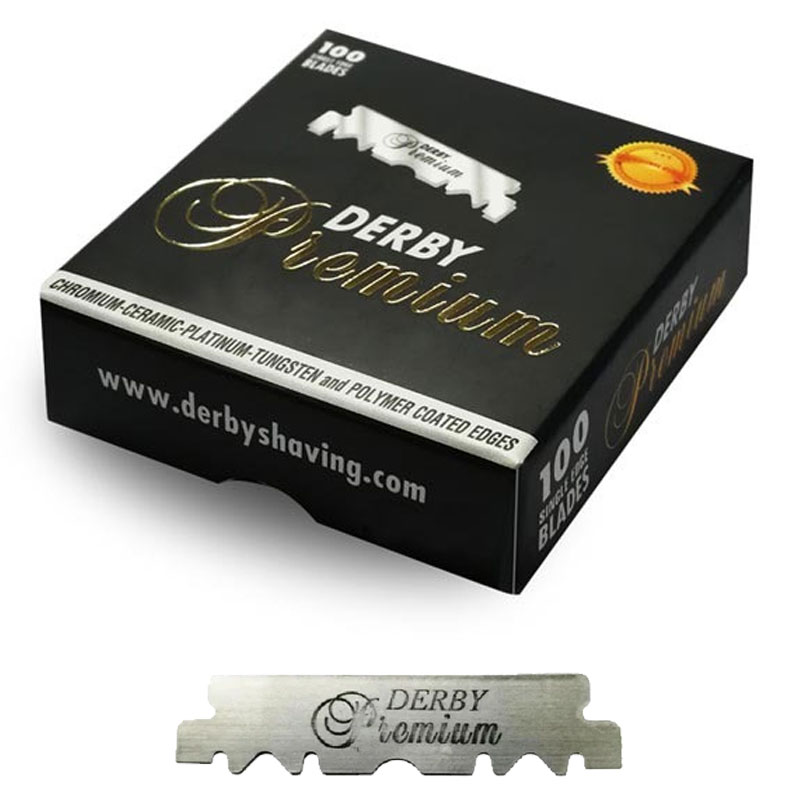 Lames shavette acier inox Derby premium x100